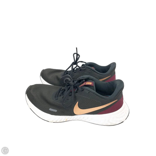 Shoes Athletic By Nike In Black & Gold, Size: 8.5