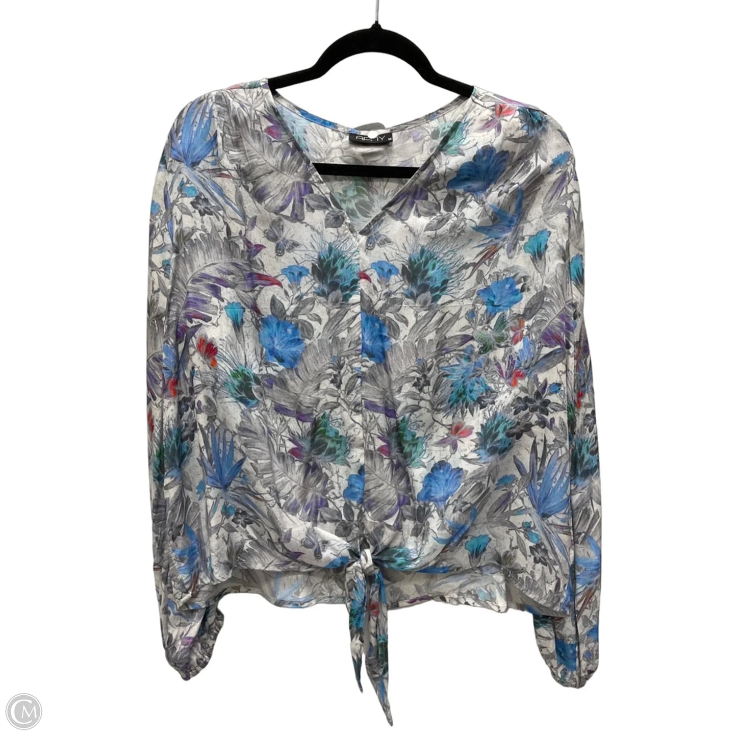 Blouse Long Sleeve By Cmc In Floral Print, Size: M