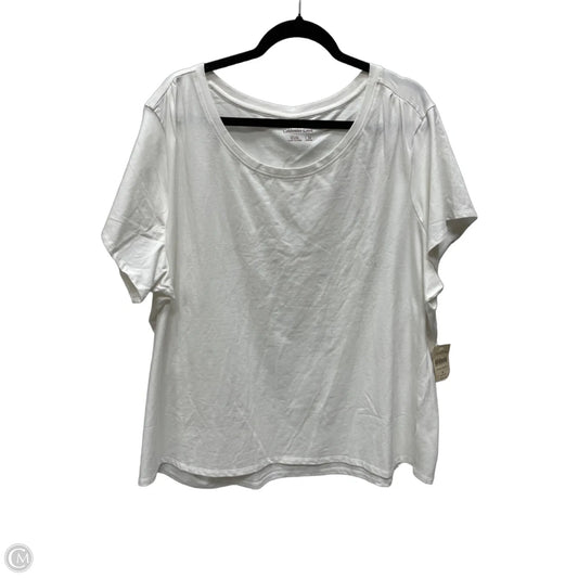 Top Short Sleeve By Coldwater Creek In White, Size: 3x