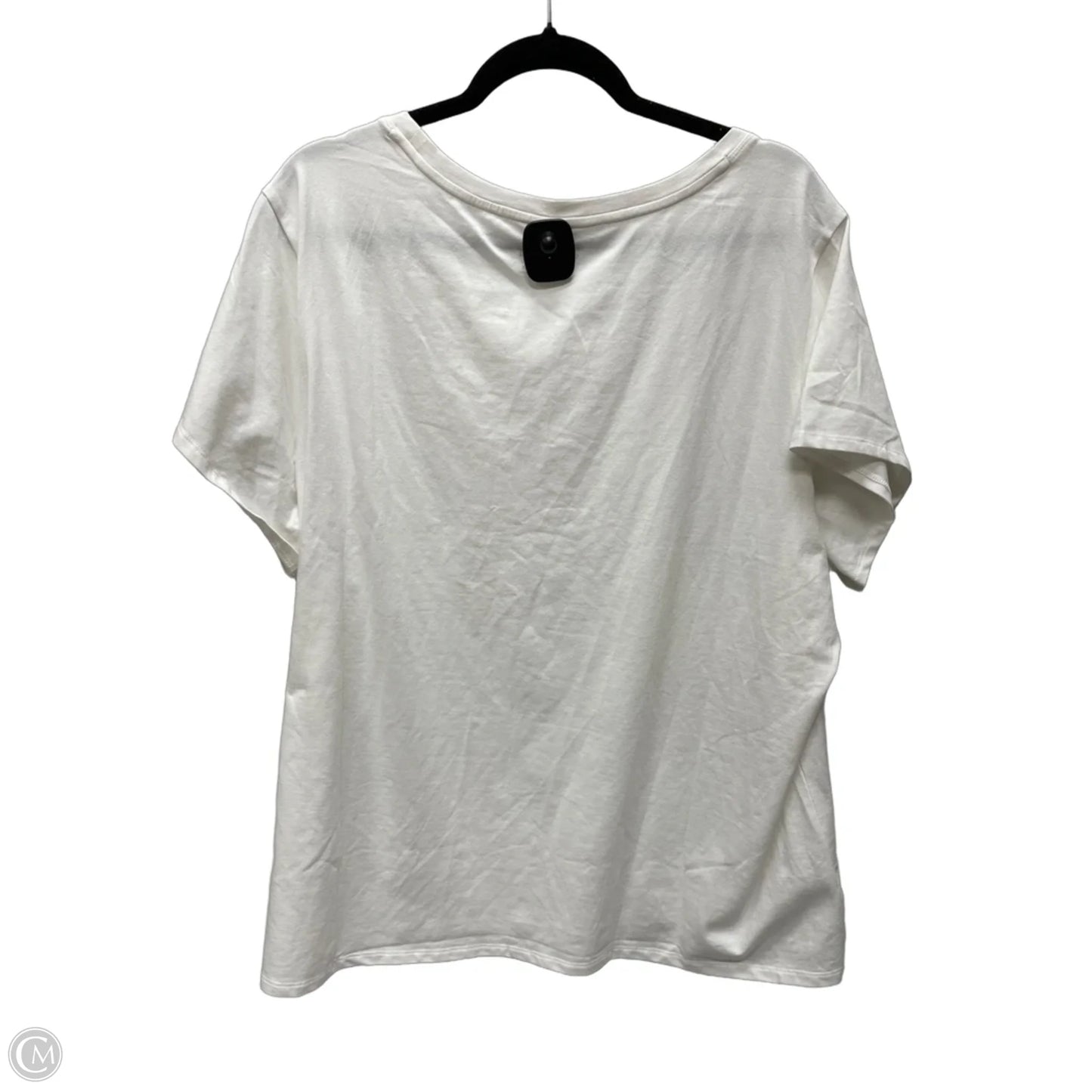 Top Short Sleeve By Coldwater Creek In White, Size: 3x