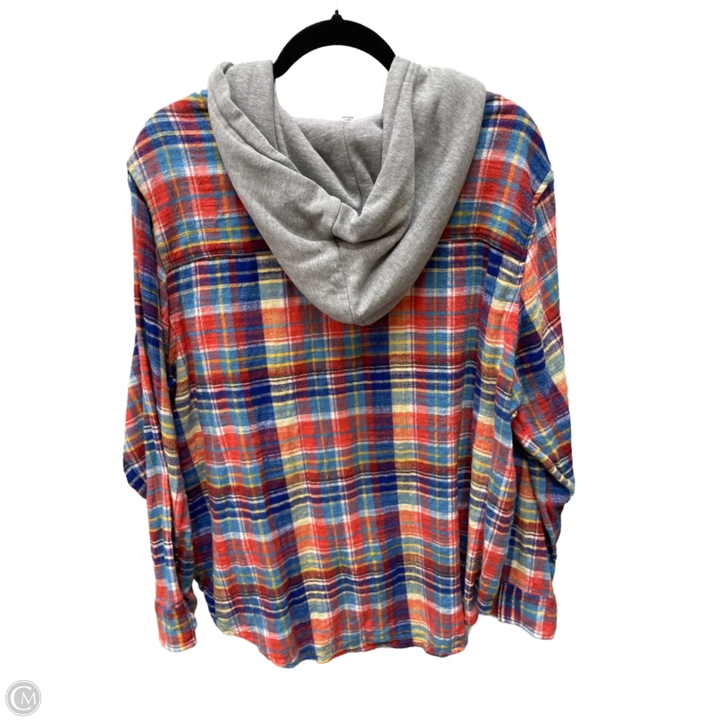 Jacket Shirt By Time And Tru In Plaid Pattern, Size: 2x