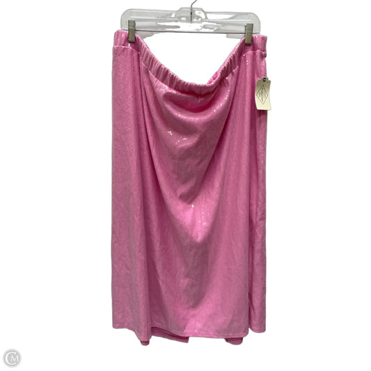 Skirt Midi By St Johns Bay In Pink, Size: 20