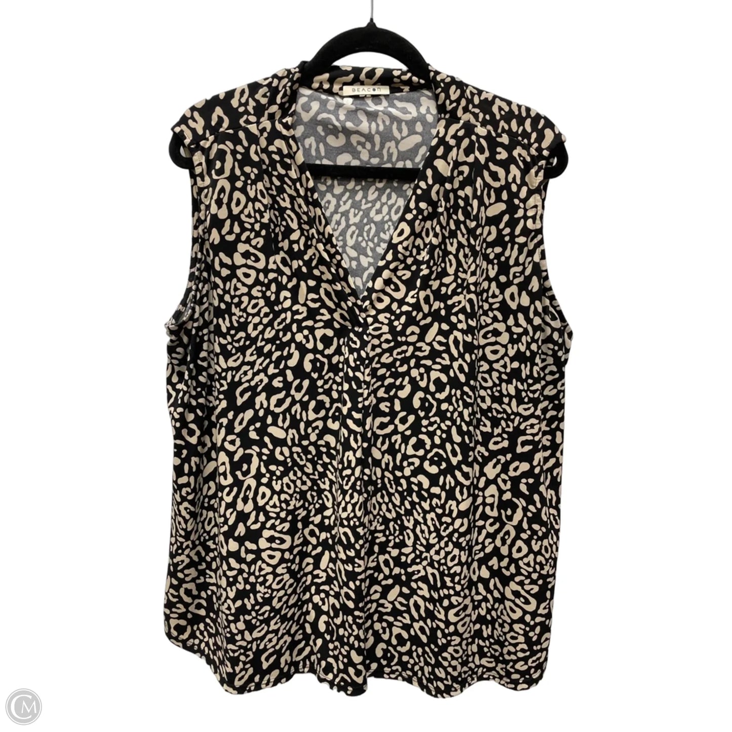 Top Sleeveless By Clothes Mentor In Animal Print, Size: 2x
