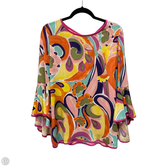Blouse 3/4 Sleeve By Coco Bianco In Multi-colored, Size: Xl