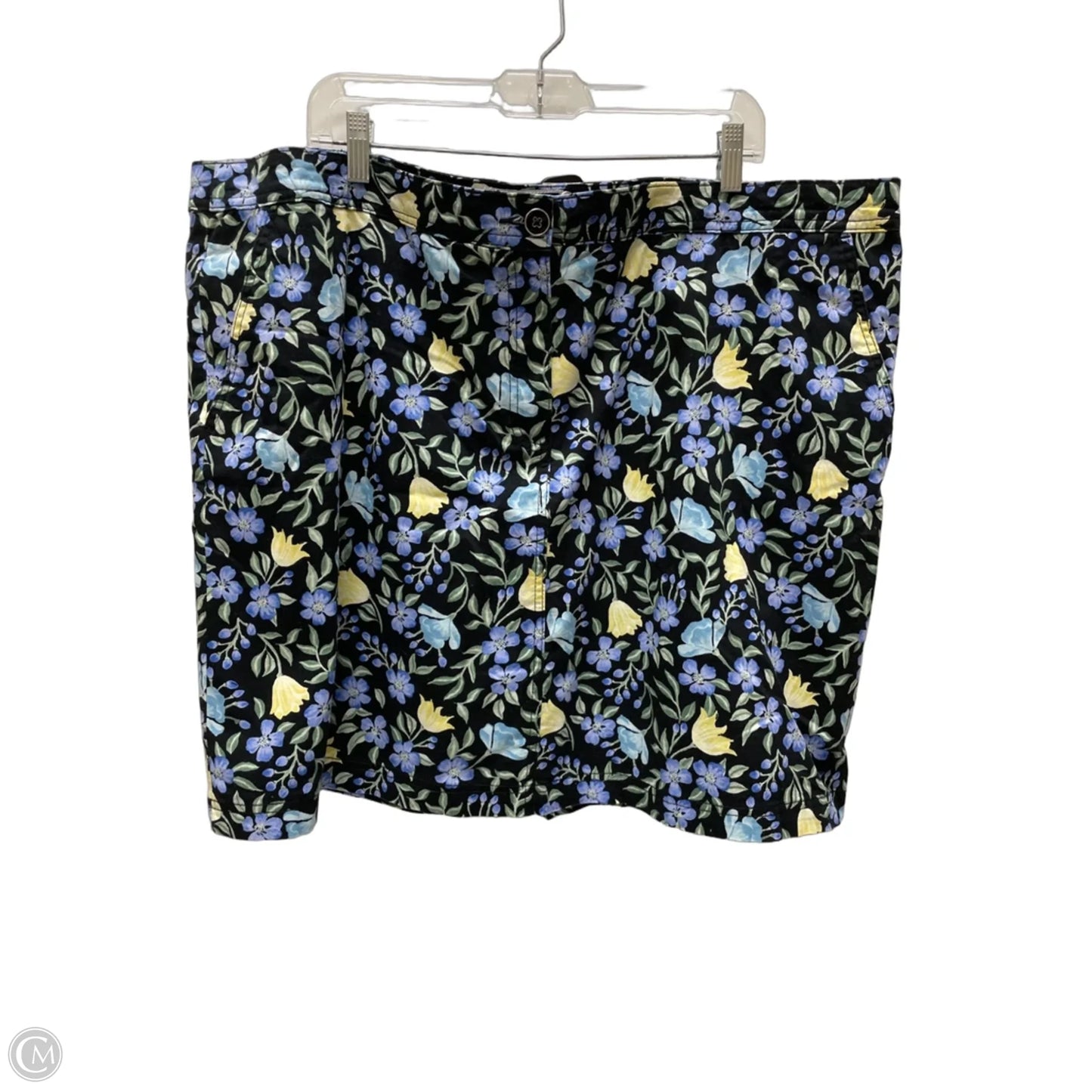 Skort By Karen Scott In Floral Print, Size: 22