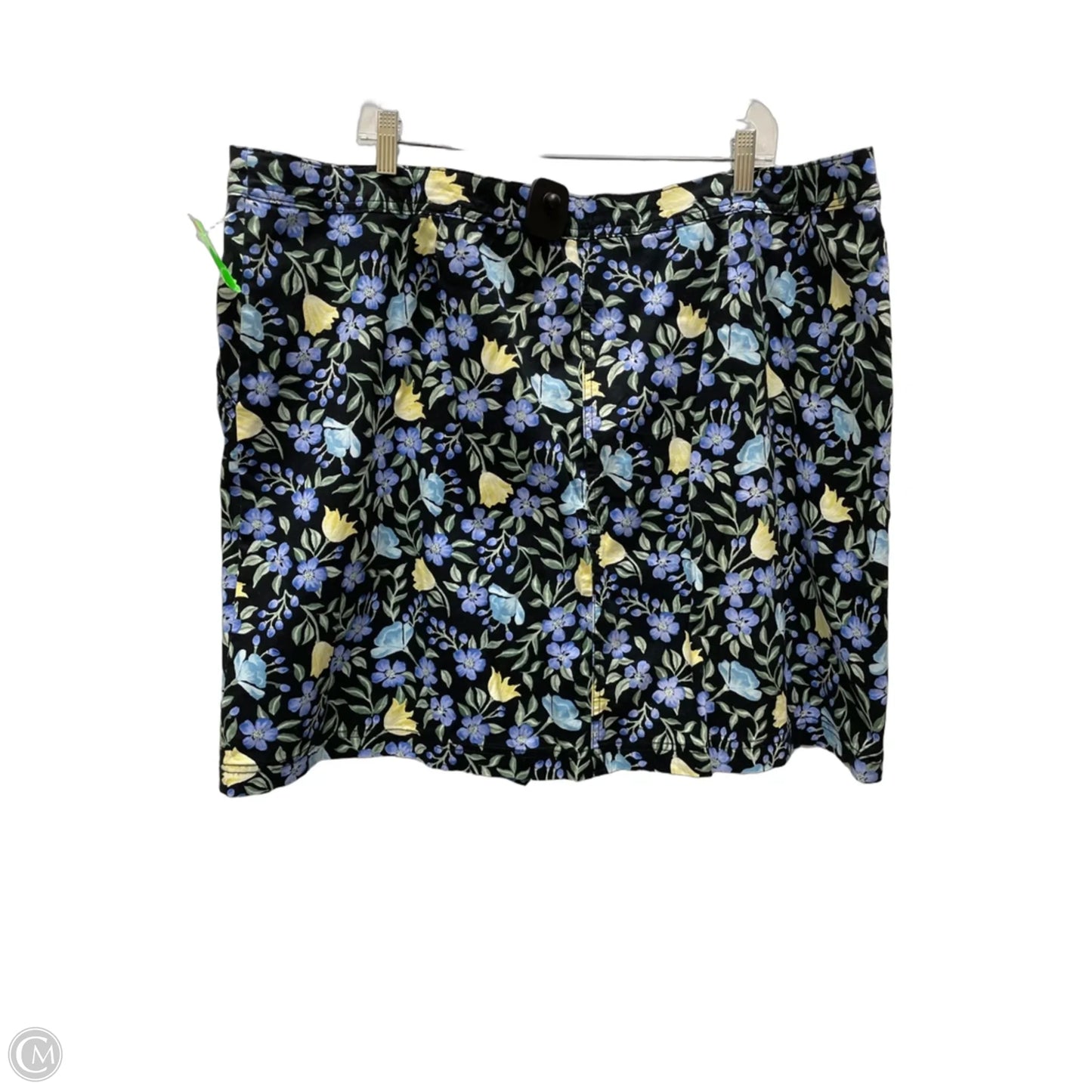 Skort By Karen Scott In Floral Print, Size: 22