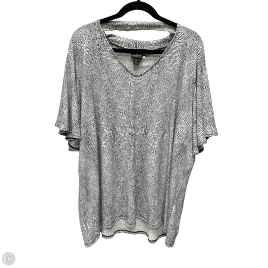 Top 3/4 Sleeve By Worthington In Black & White, Size: 3x