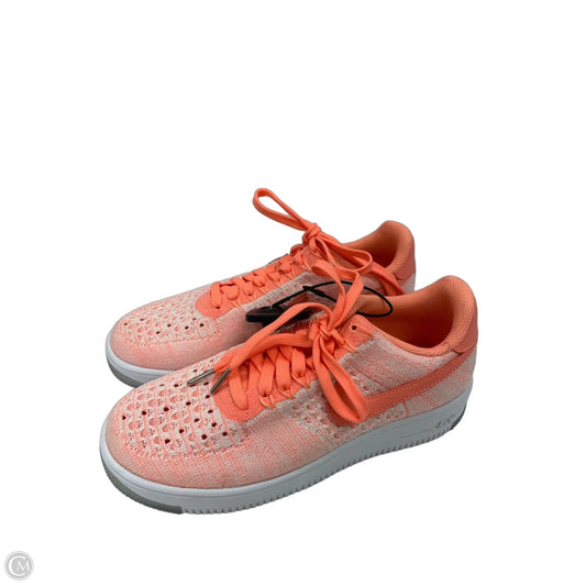 Shoes Sneakers By Nike In Orange & White, Size: 9