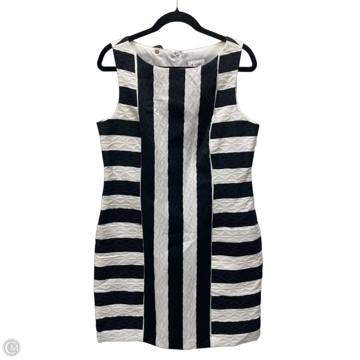 Dress Work By J. TAYLOR  In Black & White, Size: L