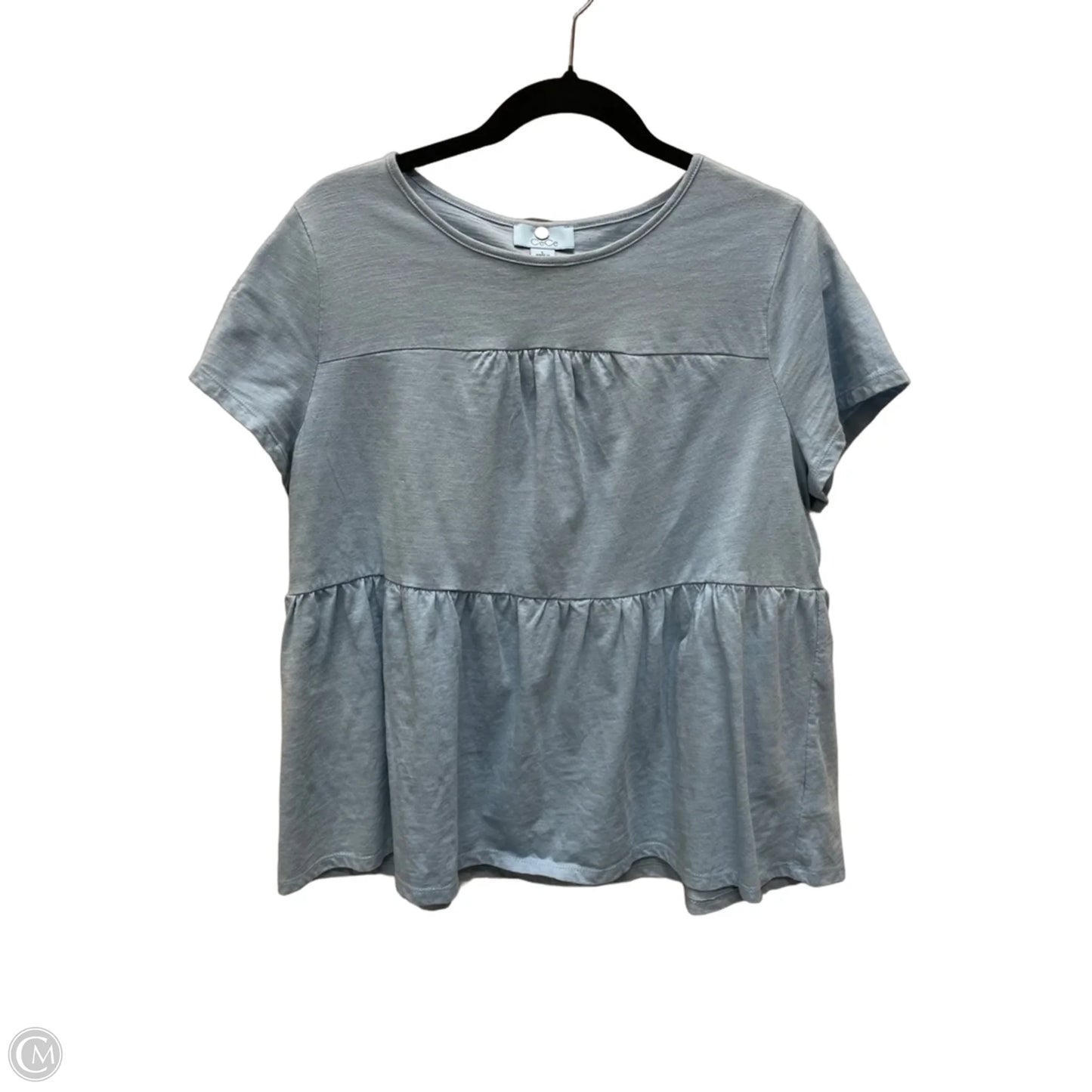 Top Short Sleeve By Cece In Blue, Size: L