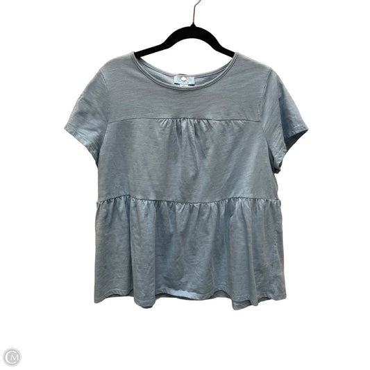 Top Short Sleeve By Cece In Blue, Size: L