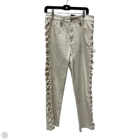 Jeans Straight By Habitual In Cream Denim, Size: 8