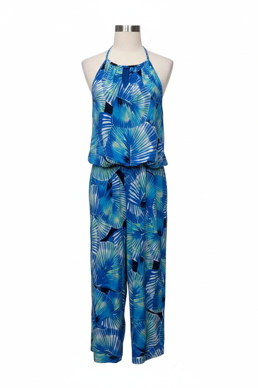 Jumpsuit By London Times In Floral Print, Size: Xl