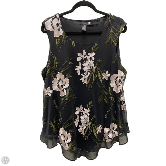Blouse Sleeveless By Alfani In Floral Print, Size: 2x
