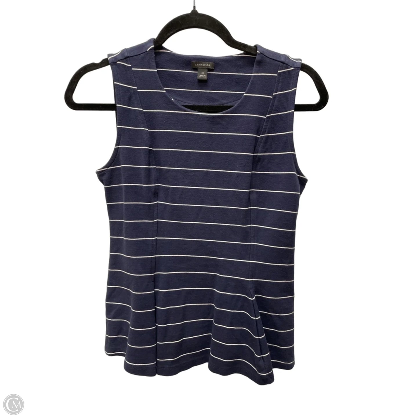 Top Sleeveless By Ann Taylor In Striped Pattern, Size: Xs