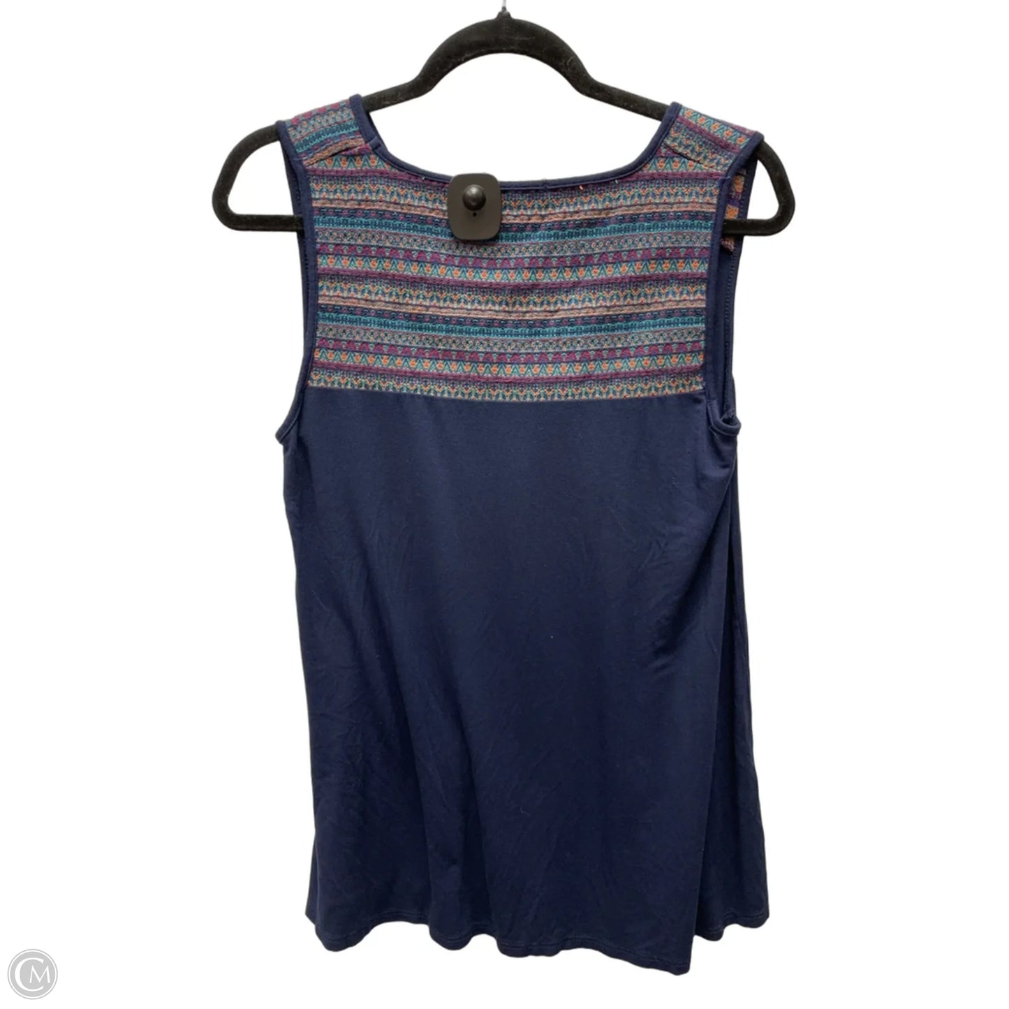 Top Sleeveless By Green Envelope In Navy, Size: L