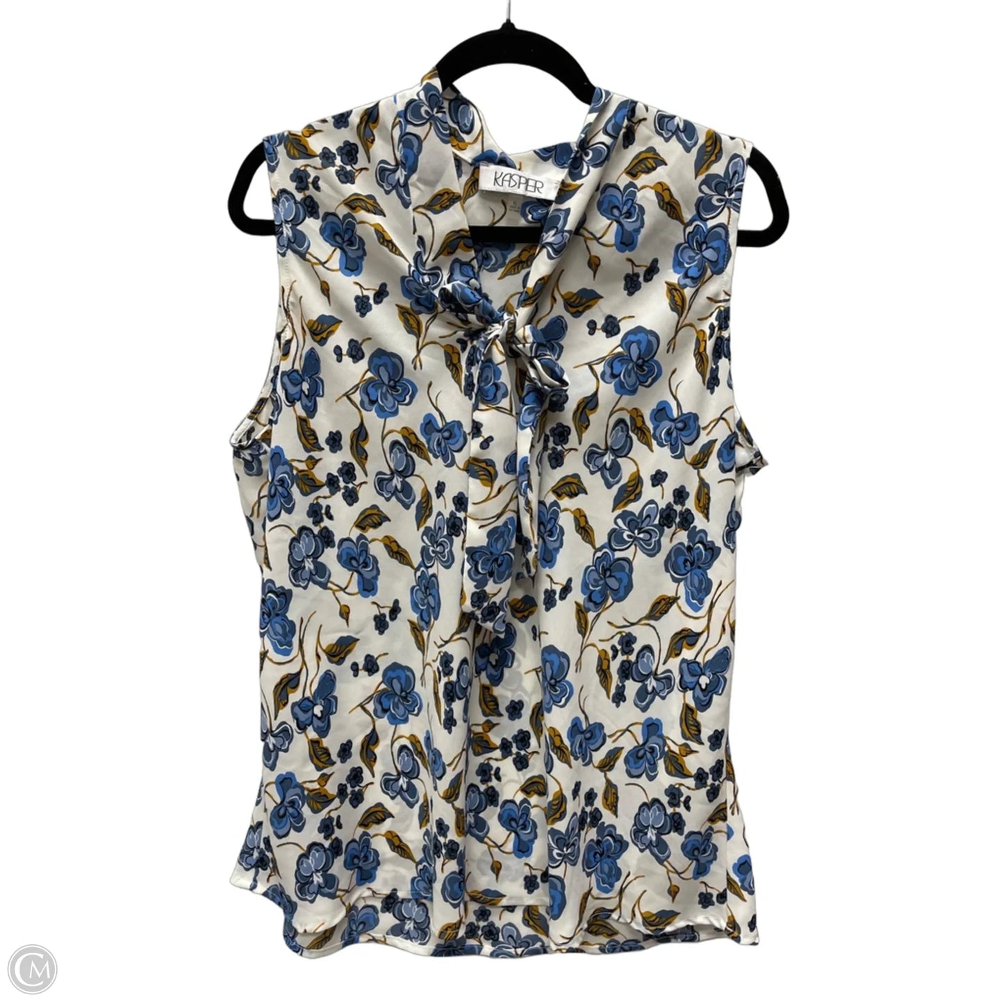 Blouse Sleeveless By Kasper In Floral Print, Size: Xl