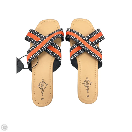 Sandals Flats By Clothes Mentor In Multi-colored, Size: 10