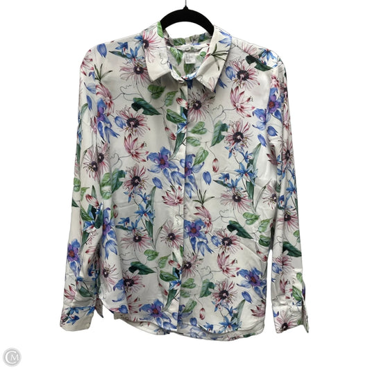 Blouse Long Sleeve By H&m In Floral Print, Size: L