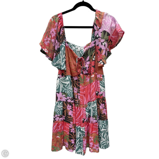 Dress Casual Short By Cmc In Floral Print, Size: Xl