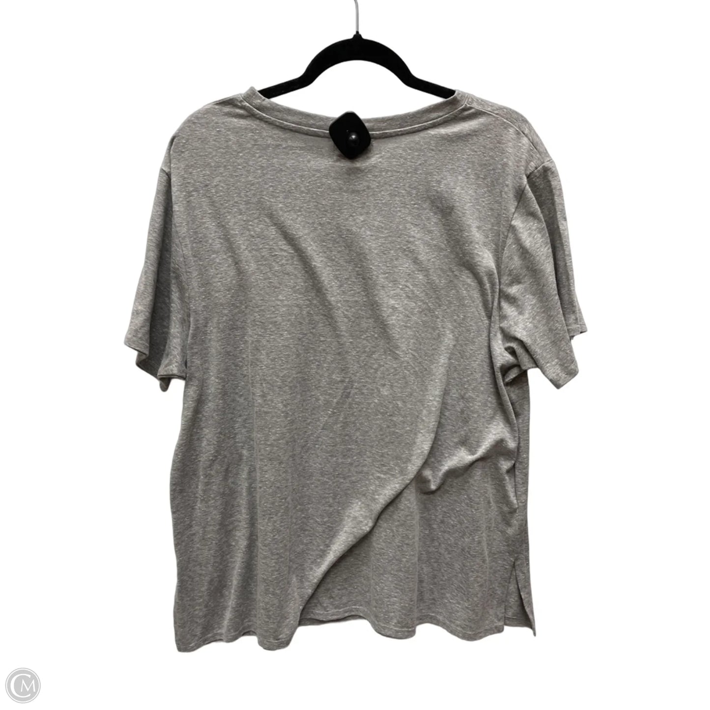 Top Short Sleeve By Mudpie In Grey & White, Size: M