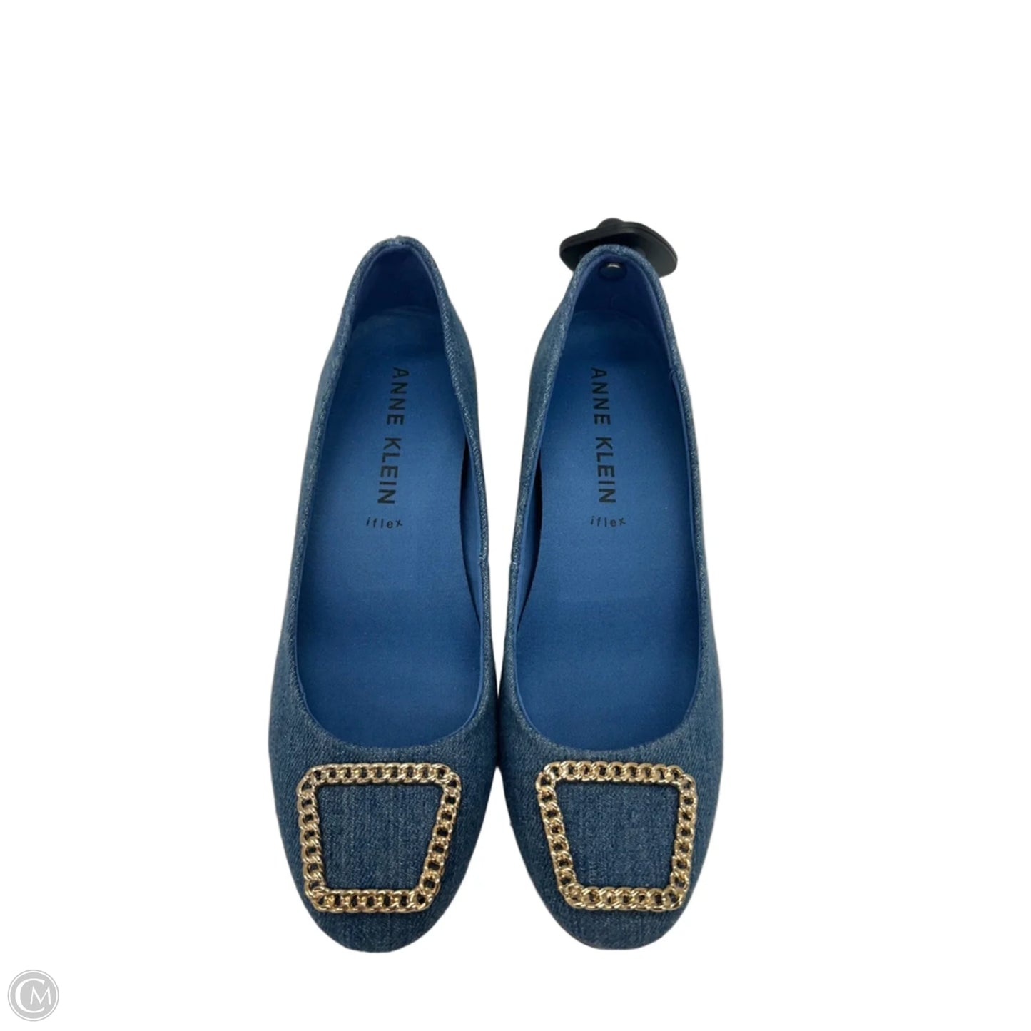 Shoes Heels Wedge By Anne Klein In Blue Denim, Size: 7.5