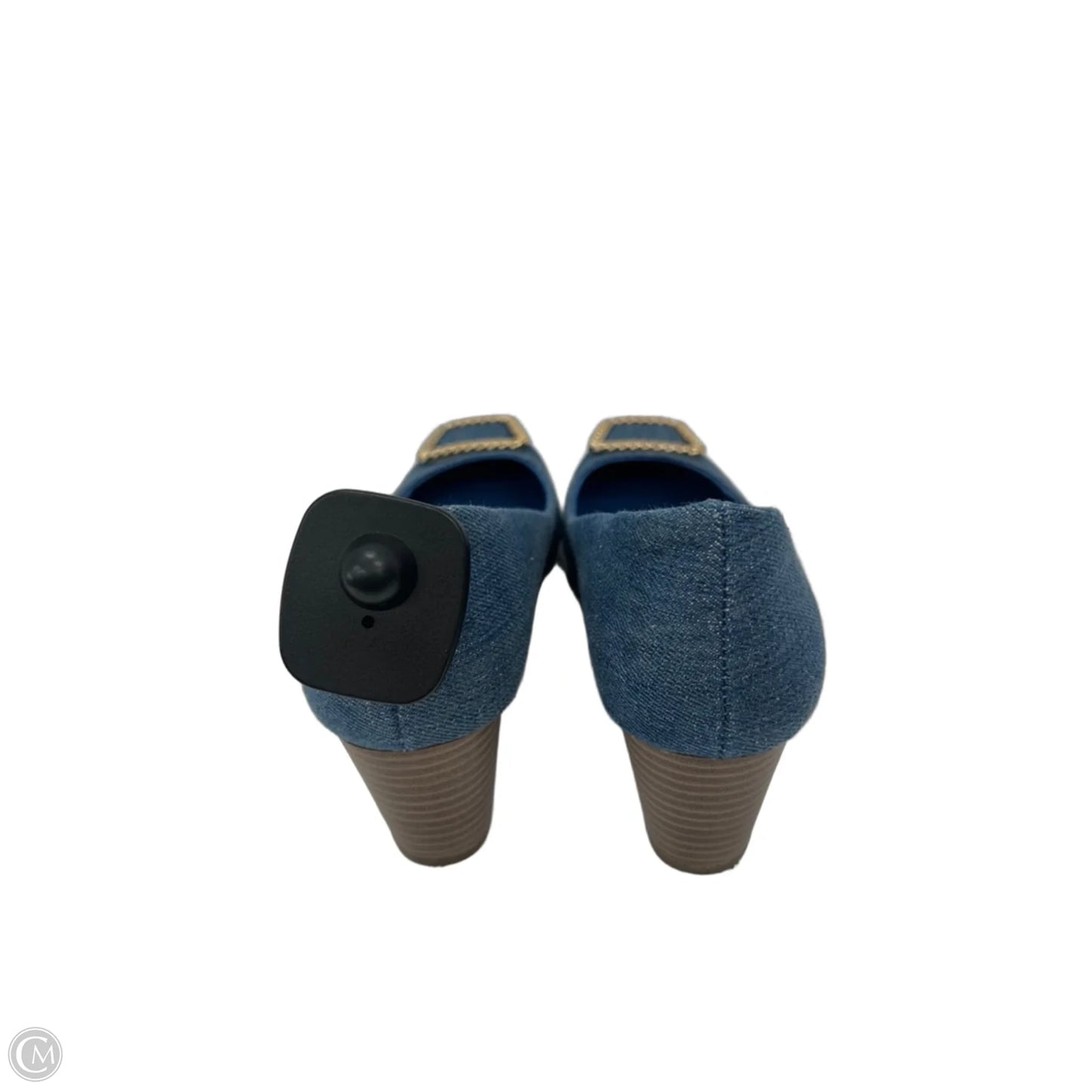Shoes Heels Wedge By Anne Klein In Blue Denim, Size: 7.5