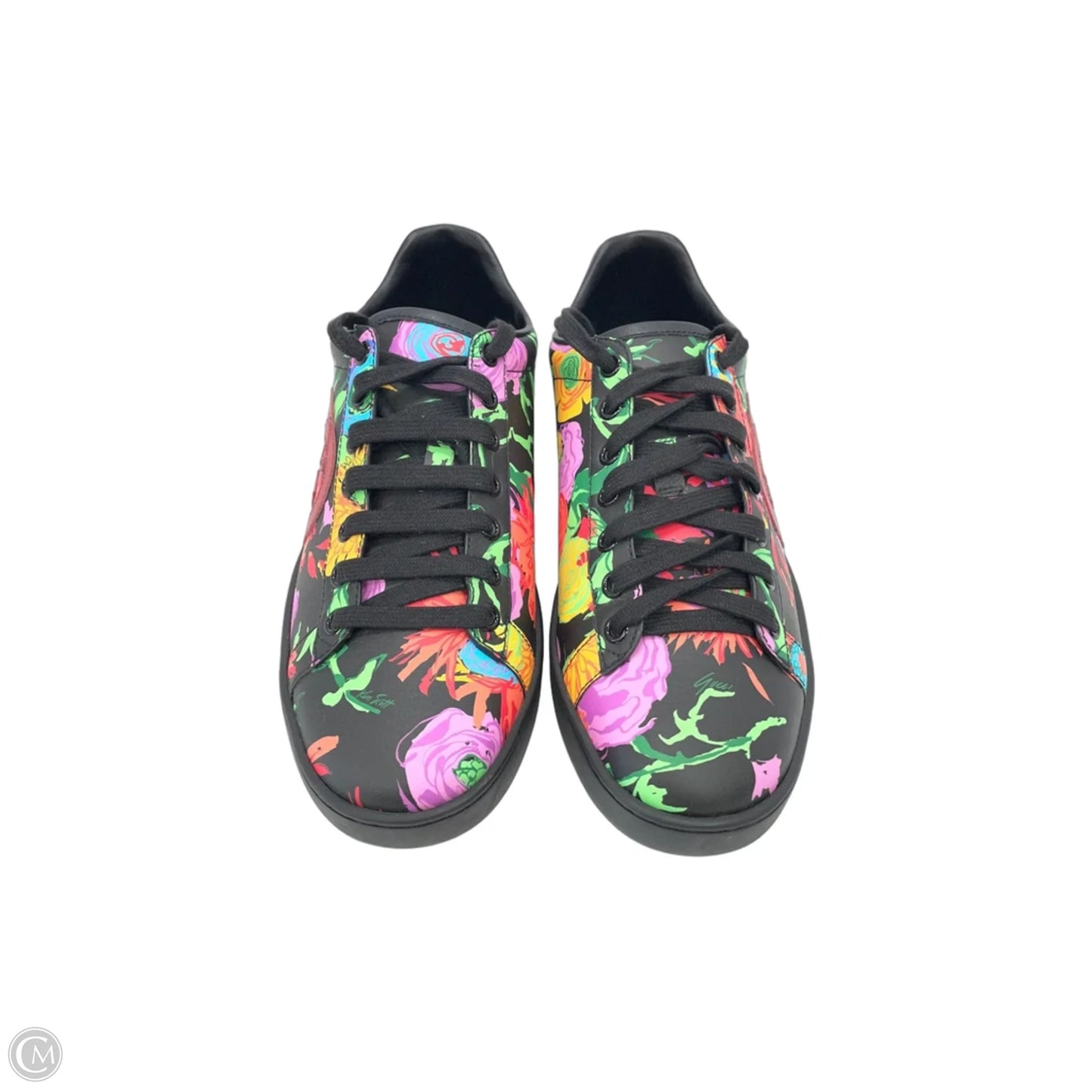 Shoes Luxury Designer By Gucci In Floral Print, Size: 9.5