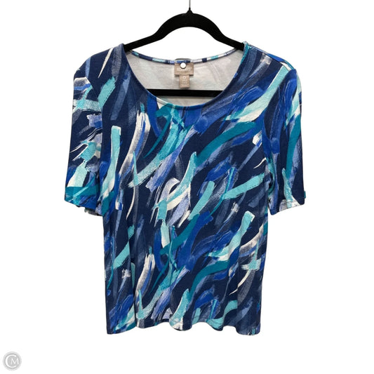 Top Short Sleeve By Chicos In Multi-colored, Size: S