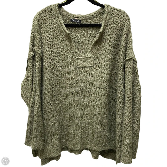 Sweater By Very J In Green, Size: 2x