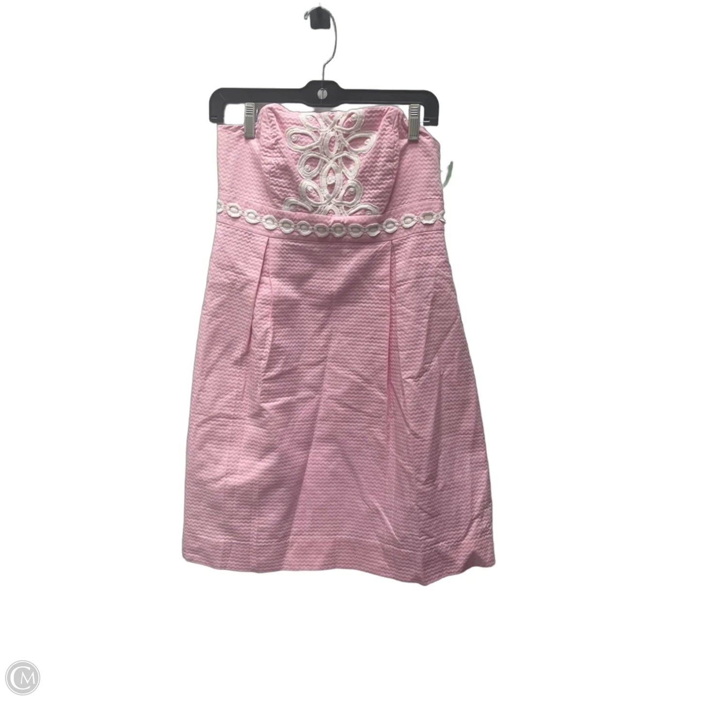 Dress Designer By Lilly Pulitzer In Pink & White, Size: S