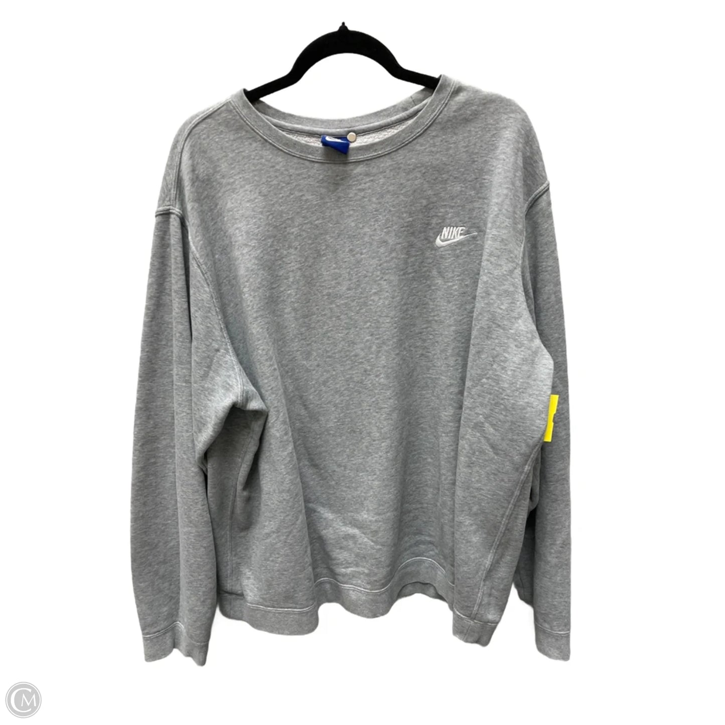 Sweatshirt Crewneck By Nike In Grey, Size: 2x