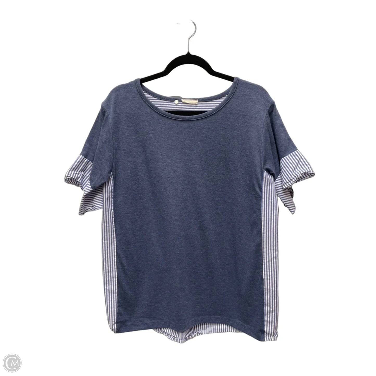 Top Short Sleeve By Les Amis In Striped Pattern, Size: M