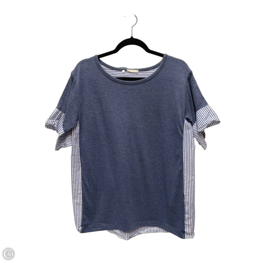 Top Short Sleeve By Les Amis In Striped Pattern, Size: M