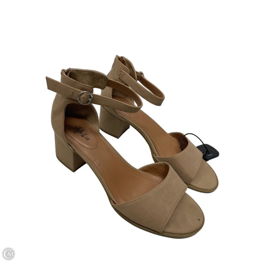 Sandals Heels Block By Style And Company In Tan, Size: 11