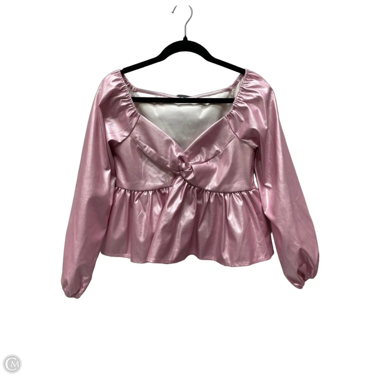 Top 3/4 Sleeve By Day + Moon In Pink, Size: M