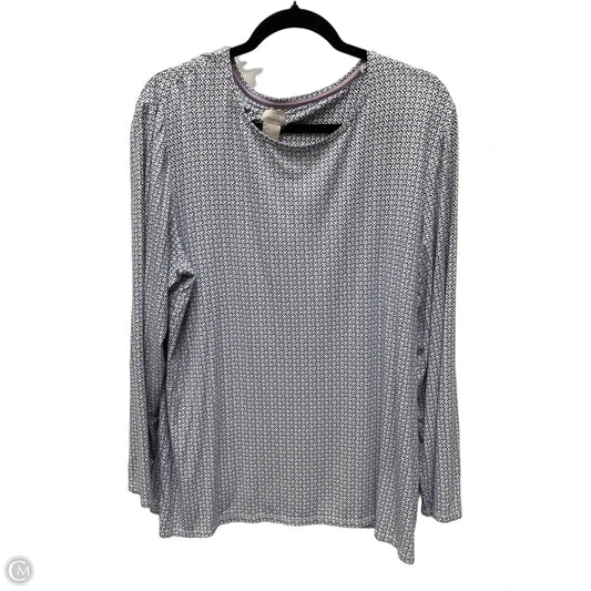 Top Long Sleeve By Chicos In Floral Print, Size: Xl