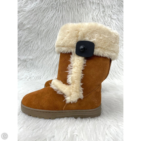 Boots Snow By Style And Company In Brown & Cream, Size: 6