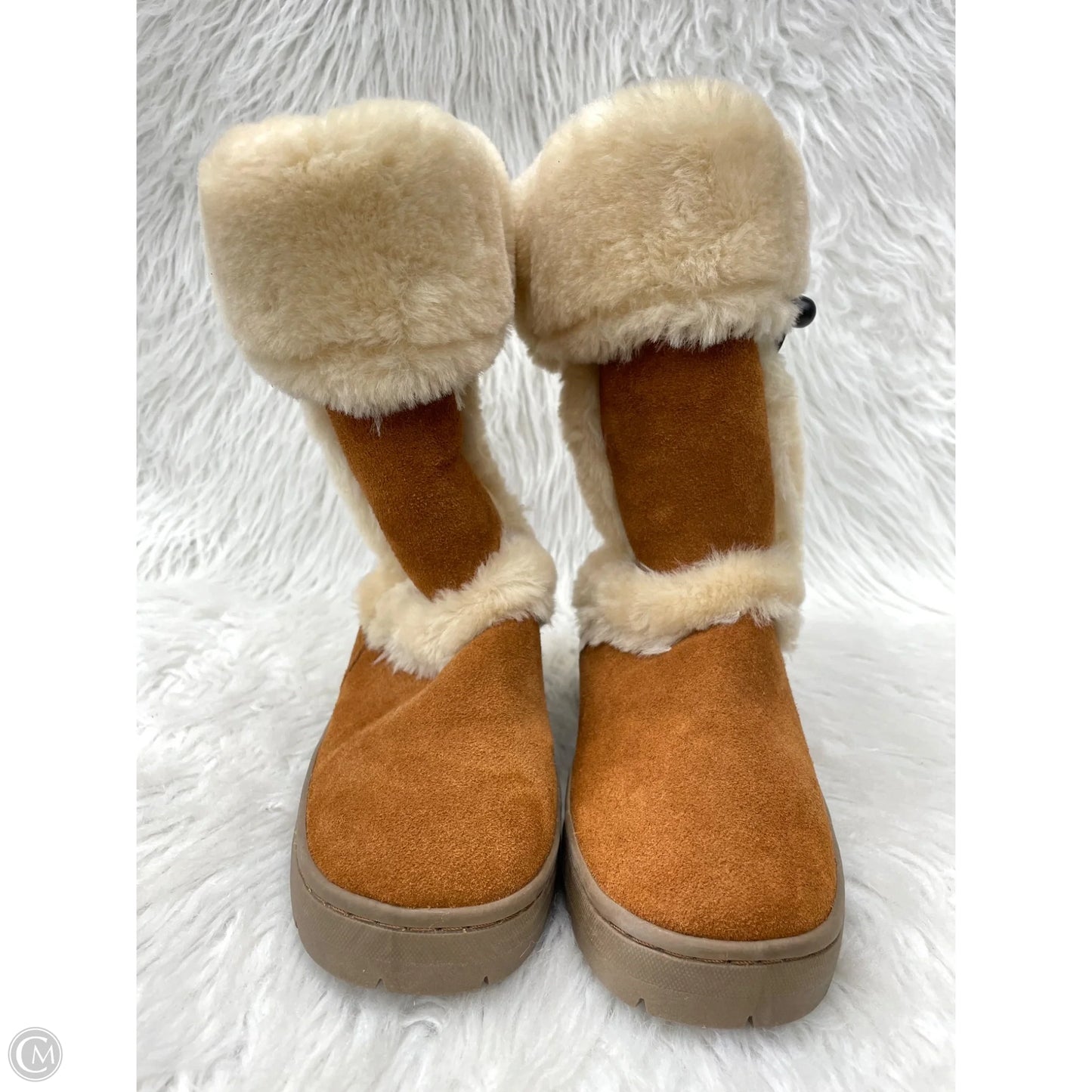 Boots Snow By Style And Company In Brown & Cream, Size: 6