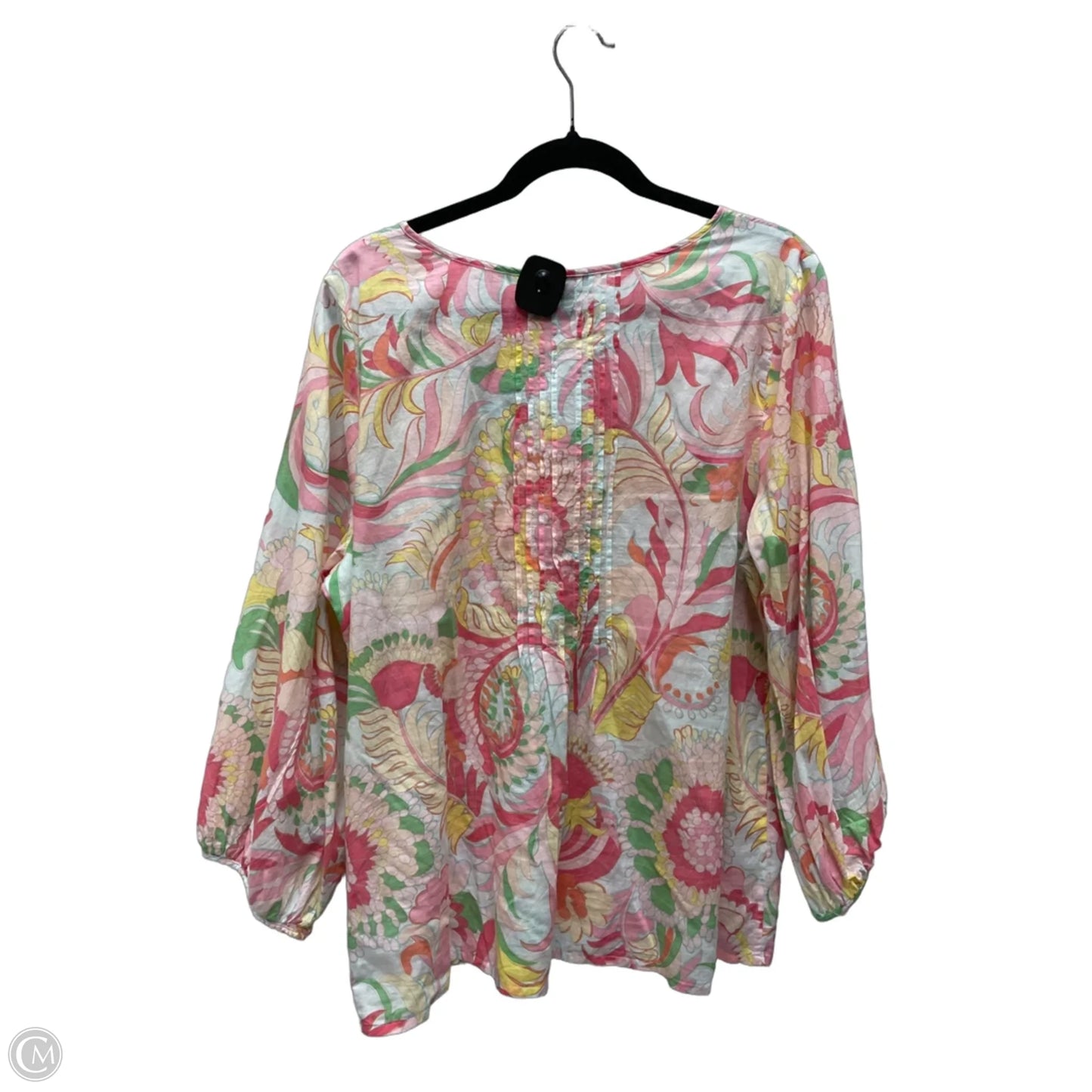 Top Long Sleeve By Talbots In Floral Print, Size: L