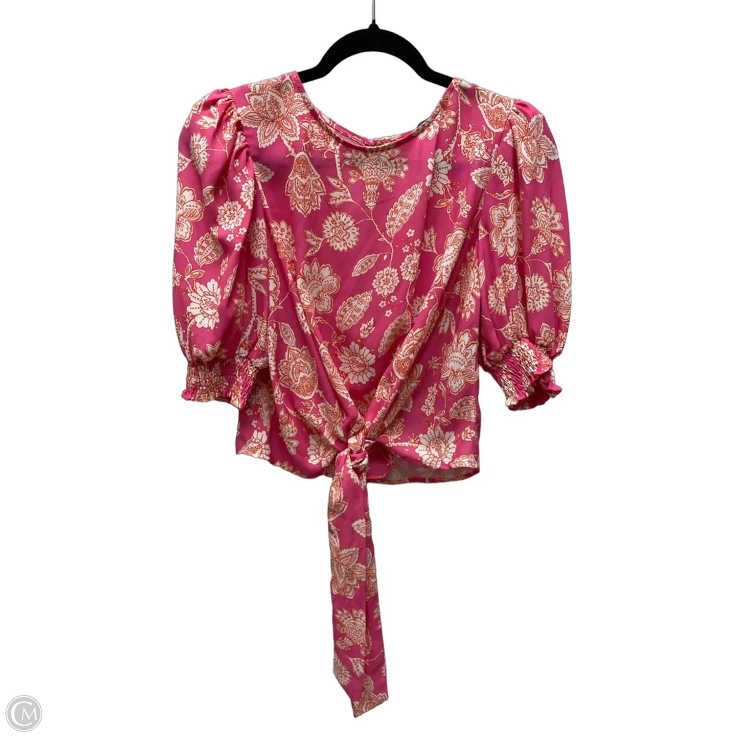 Blouse Short Sleeve By Flying Tomato In Floral Print, Size: M