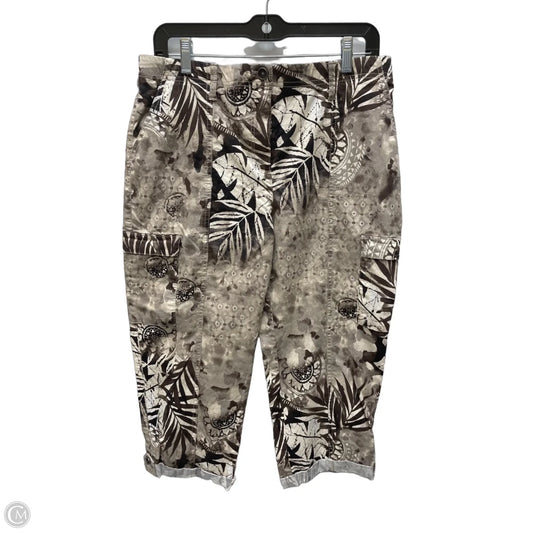 Pants Cropped By Chicos In Floral Print, Size: 10