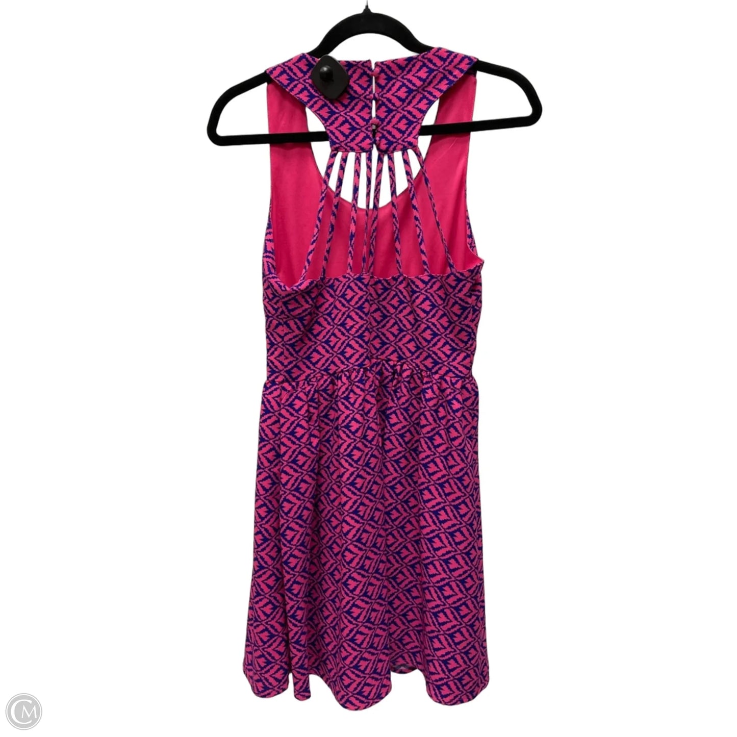 Dress Casual Short By Buttons In Blue & Pink, Size: M