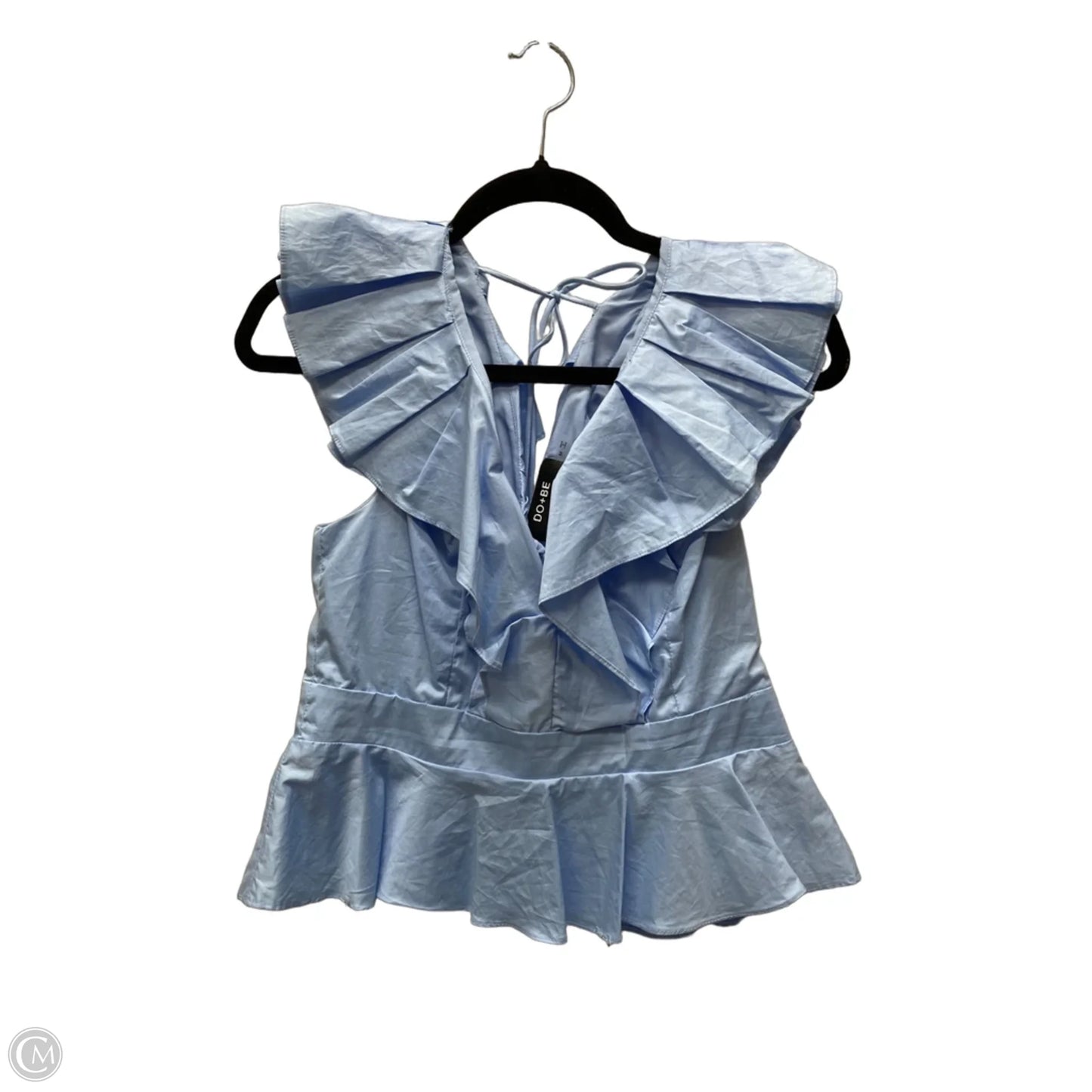 Blouse Short Sleeve By Do + Be In Blue, Size: M
