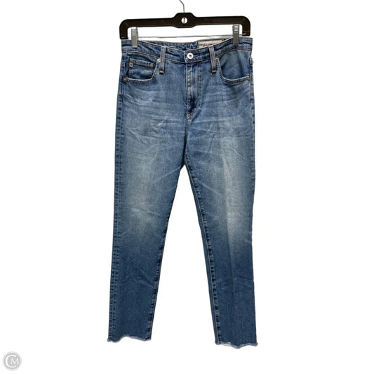 Jeans Straight By Ag Jeans In Blue Denim, Size: 4