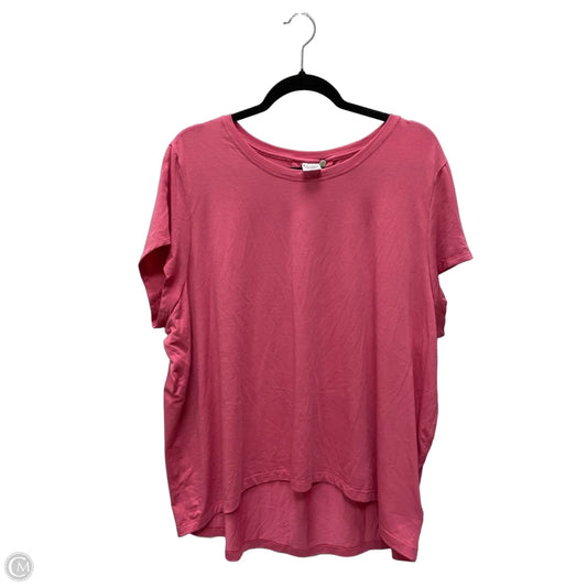 Athletic Top Short Sleeve By Athleta In Pink, Size: Xl