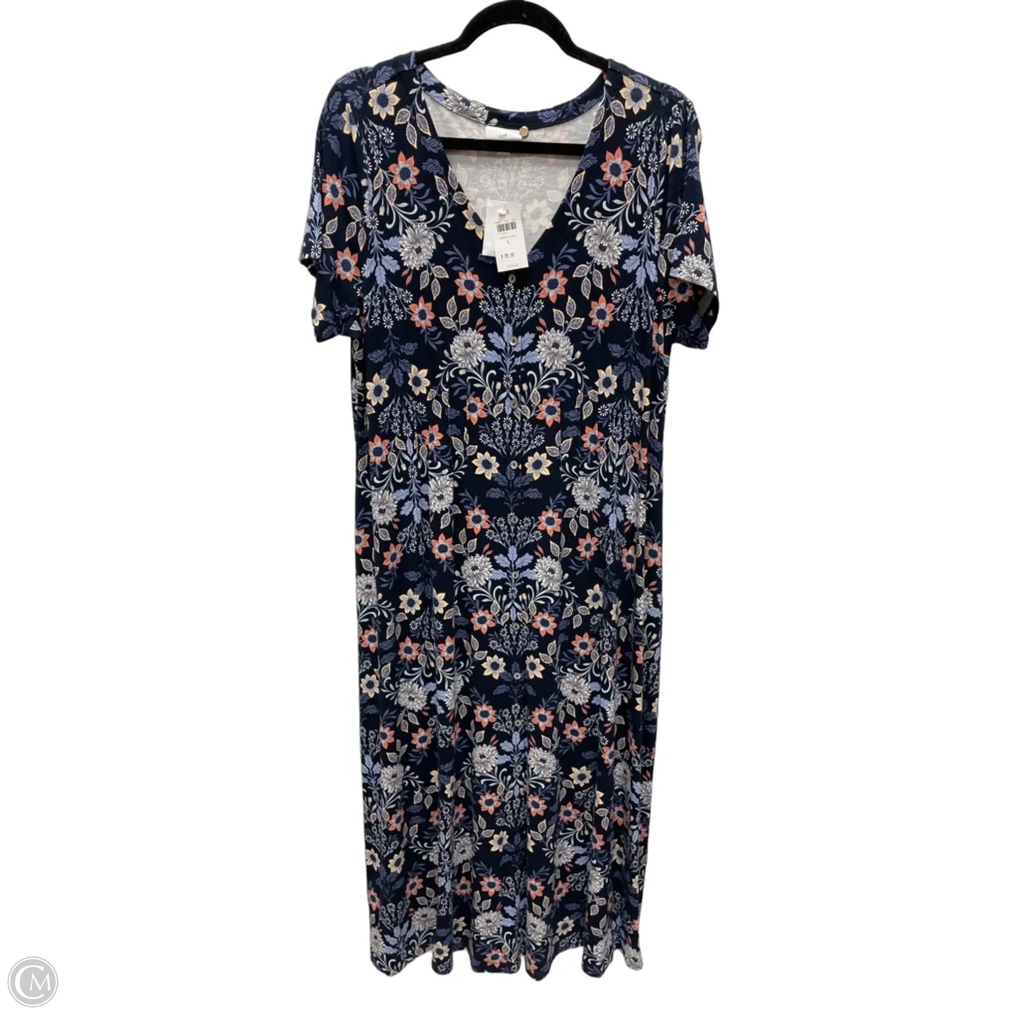 Dress Casual Maxi By J. Jill In Floral Print, Size: L
