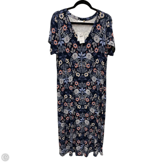 Dress Casual Maxi By J. Jill In Floral Print, Size: L