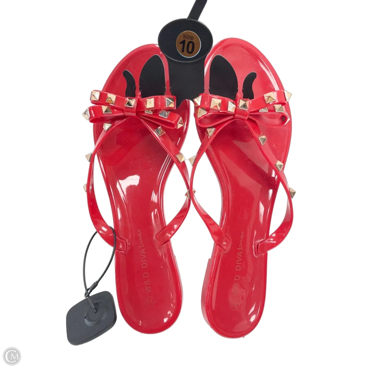 Sandals Flats By Wild Diva In Red, Size: 10