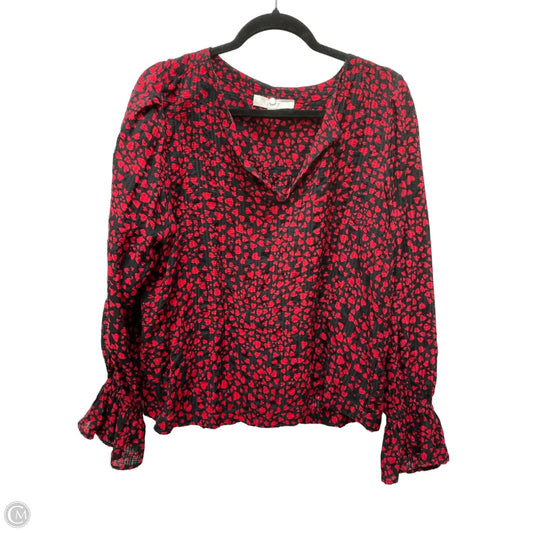 Top Long Sleeve By Loft In Multi-colored, Size: L